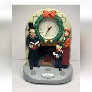 Vintage Soundesign Musical Christmas Carol Clock W/Lights English-Spanish Tested
